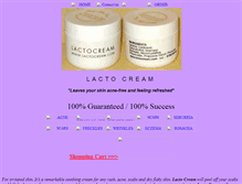 Tablet Screenshot of lactocream.com